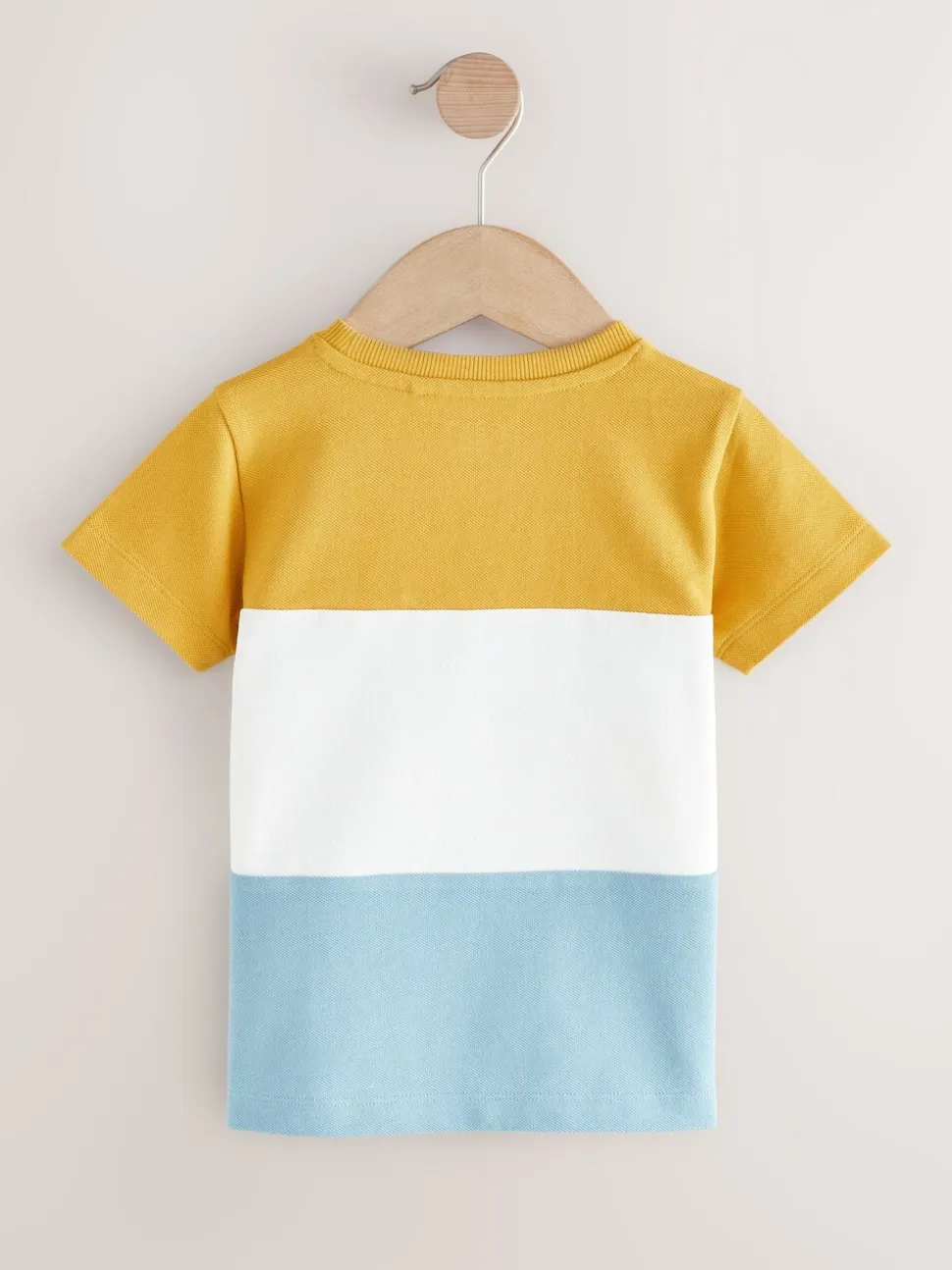 Bleu/Jaune - T-shirt color block à manches courtes (3mois-7ans) (3mois-7ans)