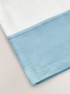 Bleu/Jaune - T-shirt color block à manches courtes (3mois-7ans) (3mois-7ans)