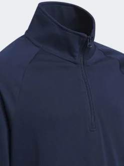Bleu/Marine - adidas Golf 1/4- Sweat-shirt zippé à enfiler
