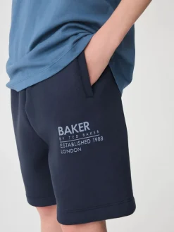 Bleu/Marine - Baker by Ted Baker ensemble t-shirt et short oversize à motif tonal
