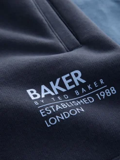 Bleu/Marine - Baker by Ted Baker ensemble t-shirt et short oversize à motif tonal