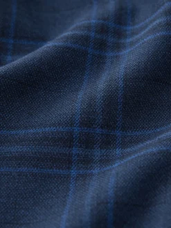 Bleu/Marine - Pantalons de costume Carreaux à enfiler (3-16ans)