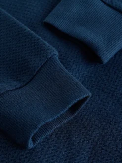 Bleu/Marine - Pyjama tissé simple (3-16ans)
