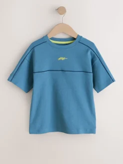 Bleu/marine/blanc - Lot de 3 t-shirts color block à manches courtes (3-16ans)