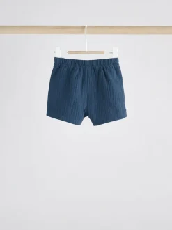 Bleu/marron - Jersey 100% coton Bébé Shorts 3 Lot (0mois-2ans)