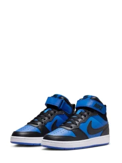 Bleu/Noir - Baskets mi-Baskets du tribunal de Nike pour adolescents