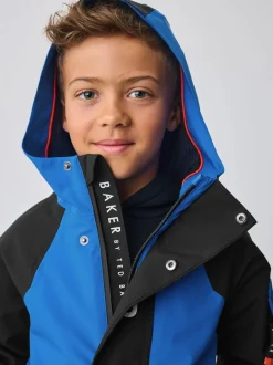 Bleu/Noir - Manteau Baker by Ted Baker imperméable colorblock