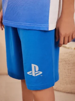 Bleu/noir PlayStation - Pyjama court 2 Pack (3-16ans)