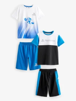 Bleu/noir PlayStation - Pyjama court 2 Pack (3-16ans)