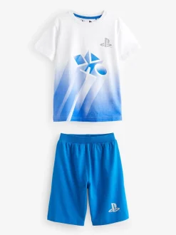 Bleu/noir PlayStation - Pyjama court 2 Pack (3-16ans)