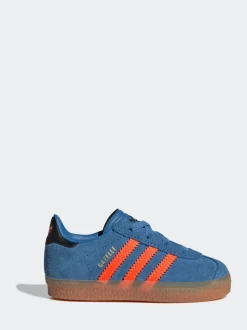 Bleu/Orange - Adidas Originals Baskets Gazelle Comfort Closure élastiques pour Bébé
