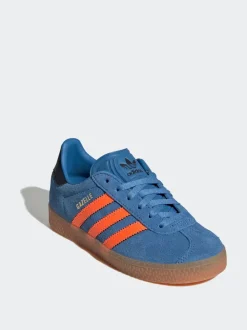 Bleu/Orange - Baskets Adidas Original Gazelle enfant