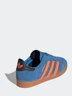 Bleu/Orange - Baskets Adidas Original Gazelle enfant