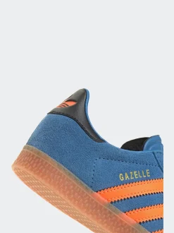 Bleu/Orange - Baskets Adidas Original Gazelle enfant