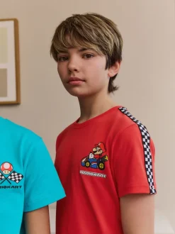 Bleu/Rouge Mario Kart - Pyjama court 100% coton 2 Lot (3-16ans)