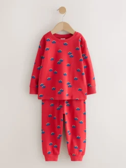 Bleu/Rouge/Crème - Lot de 3 pyjamas Snuggle (9mois-10ans)