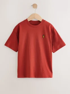 Bleu/rouille/kaki/noir - Lot 4 t-shirts décontractés à manches courtes (3-16ans)