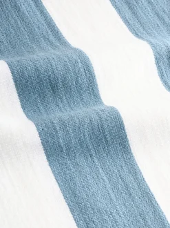 Bleu/Tan - Ensemble polo texturé à manches courtes et short (3mois7ans)