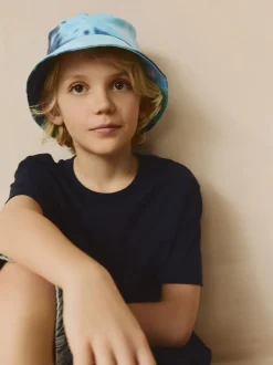 Bleu/vert - Chapeau baquet (1-16ans)