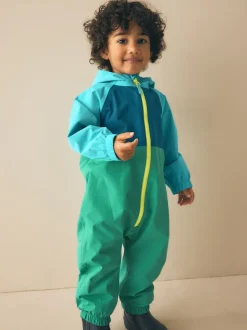 Bleu/vert - Combinaison color block (3mois-7ans)