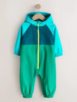 Bleu/vert - Combinaison color block (3mois-7ans)