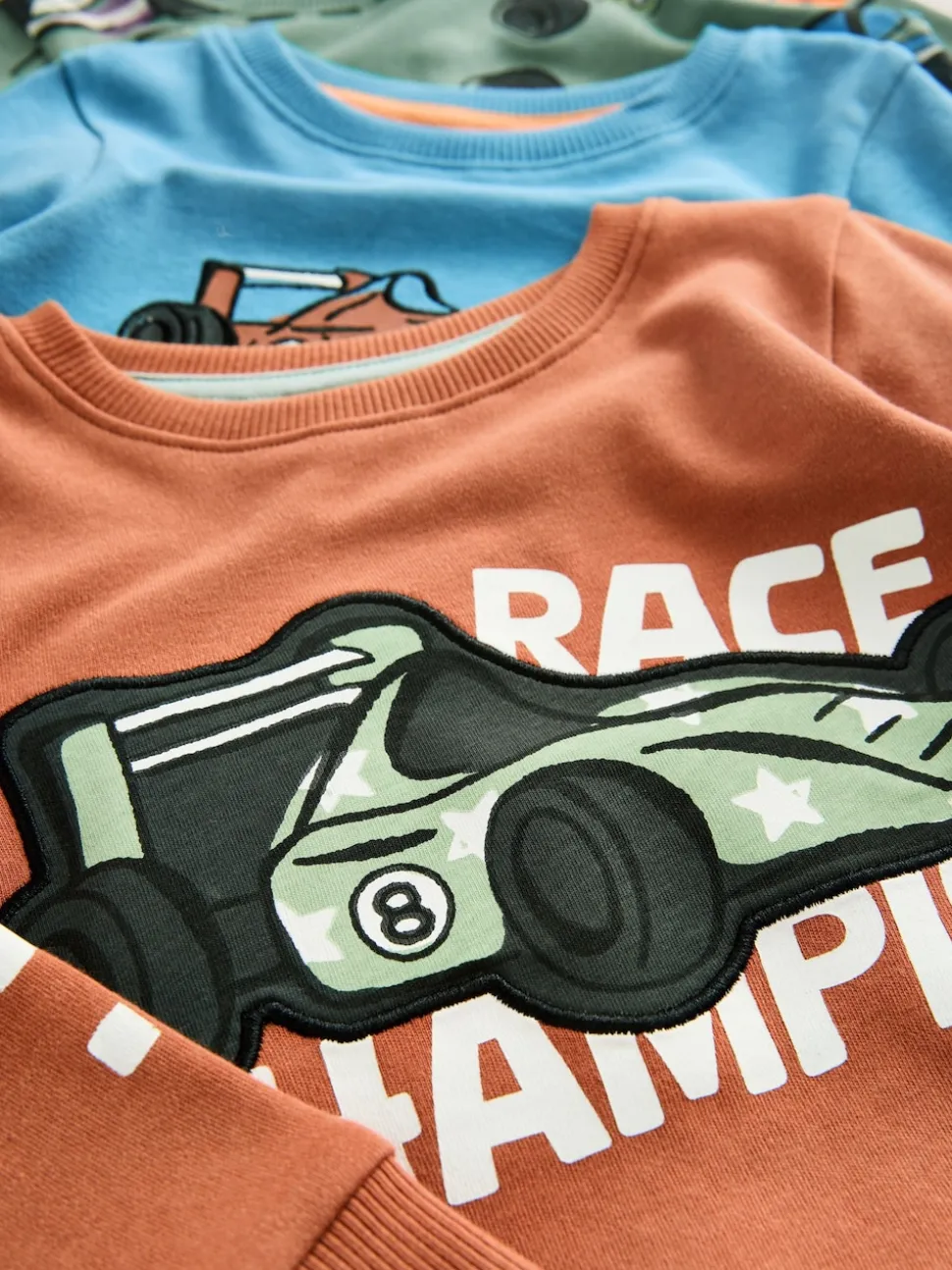 Bleu/vert - Lot de 3 pyjamas Snuggle courts (9mois-10ans)