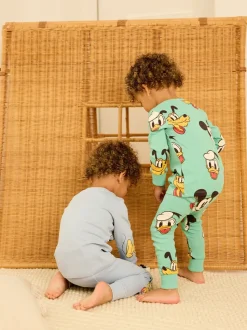 Bleu/vert - Pyjama Disney Mickey Mouse Snuggle 2 Pack (9mths-10yrs)
