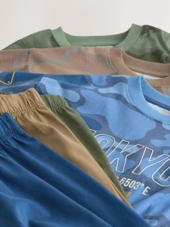 Bleu/Vert camouflage - Pyjama court 3 Pack (3-16ans)