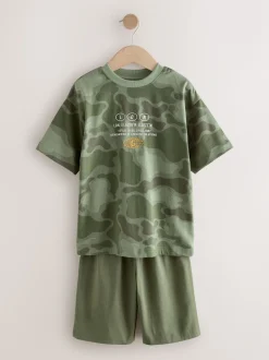 Bleu/Vert camouflage - Pyjama court 3 Pack (3-16ans)