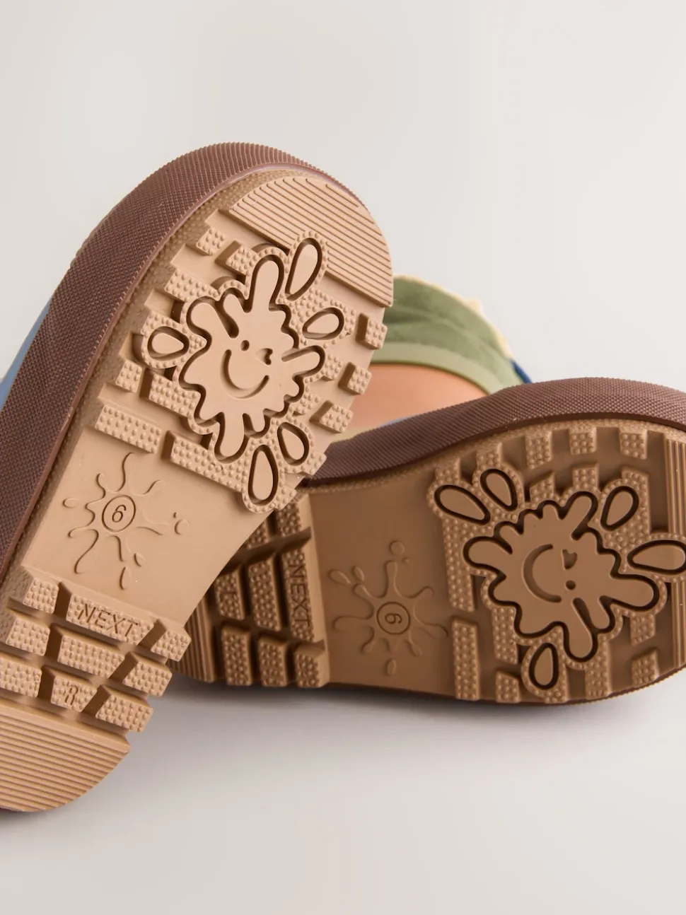 Bleu/Vert color block - Bottes en caoutchouc thermique Thinsulate™ avec extrémité doublée