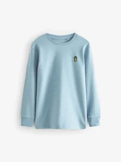 Bleu/Vert/gris/Beige Sable - Lot de 4 T-shirts à manches longues et confortables (3-16ans)