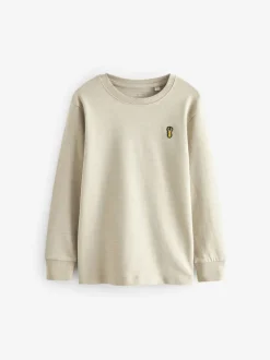 Bleu/Vert/gris/Beige Sable - Lot de 4 T-shirts à manches longues et confortables (3-16ans)