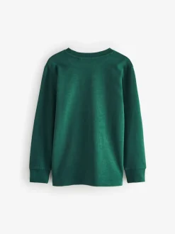 Bleu/Vert/gris/Beige Sable - Lot de 4 T-shirts à manches longues et confortables (3-16ans)