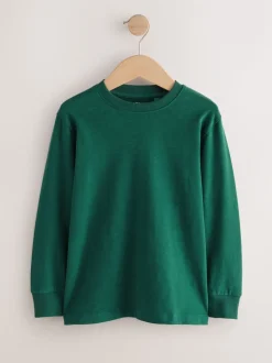 Bleu/Vert/gris/Beige Sable - Lot de 4 T-shirts à manches longues et confortables (3-16ans)