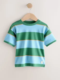Bleu/Vert/Orange - T-shirt Rayure Manches courtes (3mois-7ans) (3mois-7ans)