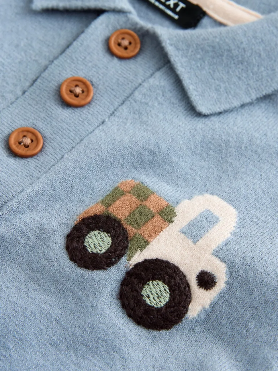 Blue Transport - Polos Personnage en maille à col boutonné (3mois-7ans)