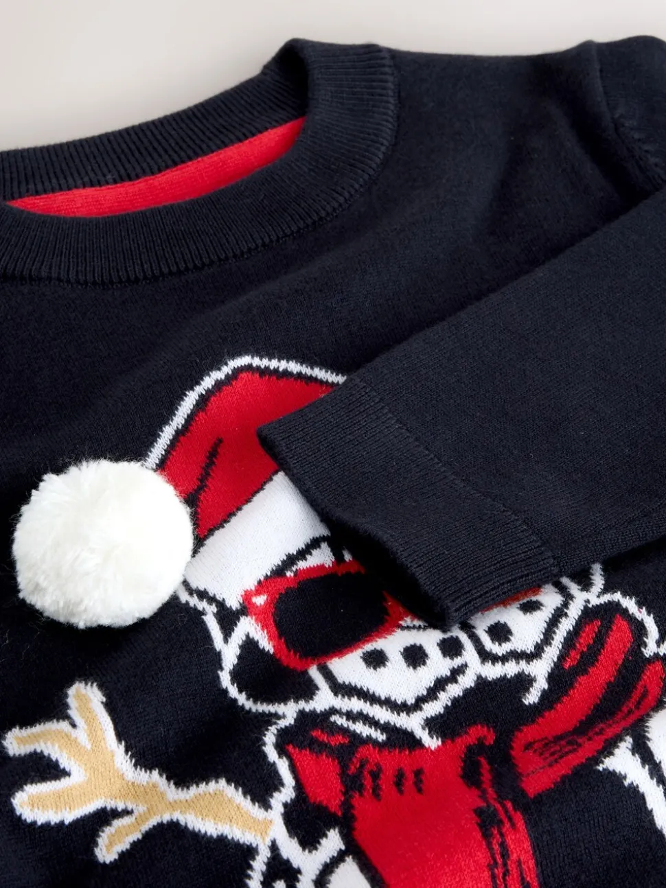 Bonhomme de neige de football Bleu bleu marine - Pull de Noël (3-16 ans)