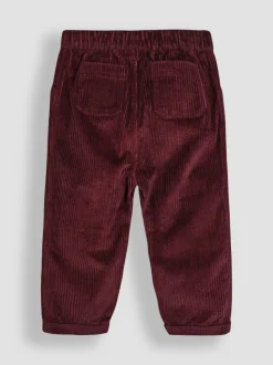 bordeaux - Jojo Maman Bébé Pantalon Pull-On en Cordon Chunky