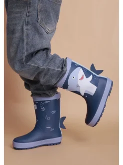 Bottes de pluie imperméables ToeZone Bleu requin pour GARÇON