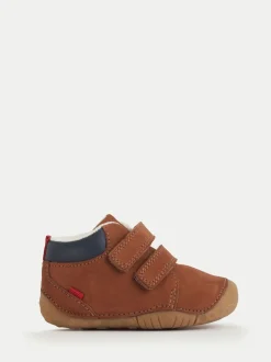 Bottes marron Start-Rite Bébé Pip Nubuck Pre-Walking Double Rip-Tape