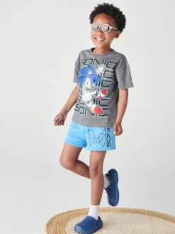 Brand Threads 100% coton Sonic The Hedgehog Top et short