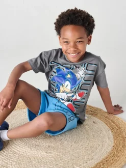 Brand Threads 100% coton Sonic The Hedgehog Top et short
