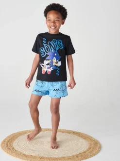 Brand Threads 100% coton Sonic The Hedgehog Short Pyjama