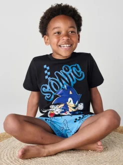 Brand Threads 100% coton Sonic The Hedgehog Short Pyjama