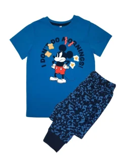 Brands In GARÇON 100% coton Disney Mickey Mouse I Don’t Do Mornings Royal Camouflage Pyjamas
