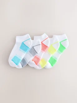 Bright Jaune/Vert/Bleu - Lot de 5 paires de chaussettes de sport à semelle rembourrée
