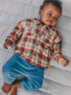 Brown/Marine - Ensemble 3 pièces bébé veste-chemise et pantalons (0mois-2ans)