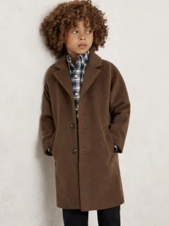 Brun clair - Pardessus Reiss Wallace en laine mélangée à manches raglan