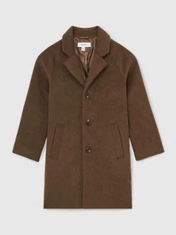 Brun clair - Pardessus Reiss Wallace en laine mélangée à manches raglan