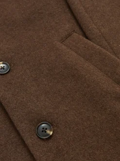 Brun clair - Pardessus Reiss Wallace en laine mélangée à manches raglan